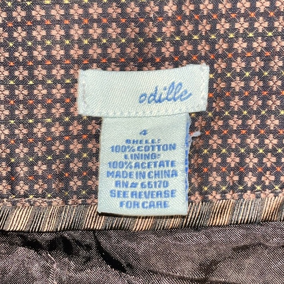 Odille size 4 ruffle mini skirt anthropologie brown academia preppy collegiate - Picture 11 of 13